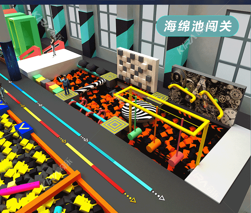 全新亲子乐土是比拟大型的室内乐土，综合型室内乐土，